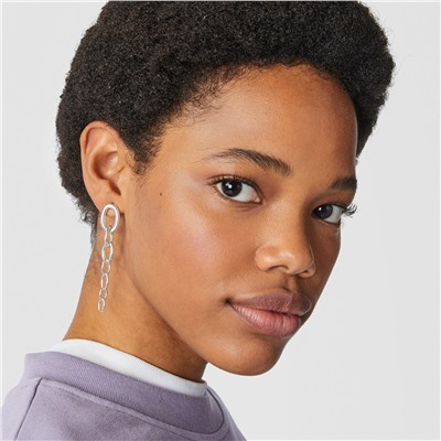 Pendientes largos Calin - plata 925