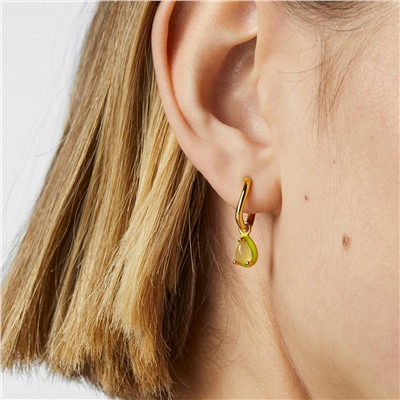 Pendientes de aro Vibrant Color - plata bañada en oro amarillo de 18 kt - dorado