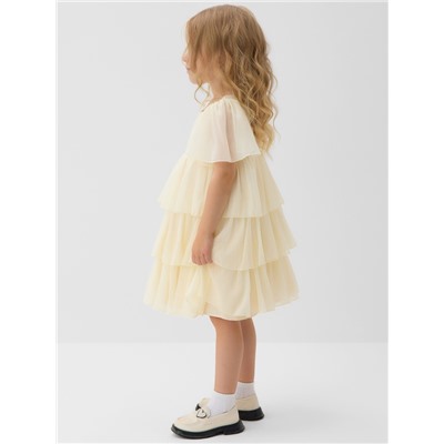 Платье для девочки MINAKU: PartyDress, цвет молочный, рост 122 см