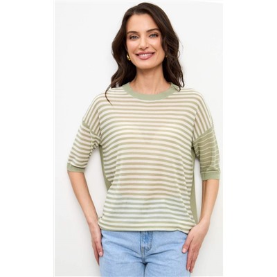 Джемпер жен. к/р F-89278 olive-milk