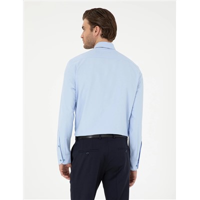 Blue Slim Fit Basic рубашка основная рубашка