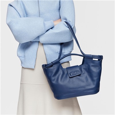 Bolso capazo Sun - cuero - azul marino