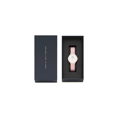 Reloj de cuarzo de tela y chapado en oro rosa Rosewater