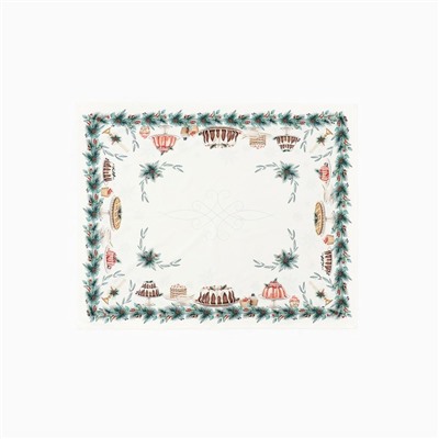 Скатерть новогодняя "Этель" New Years treat 150х110см +/-3см с ВГМО, 100%хл, саржа 190гр/м2