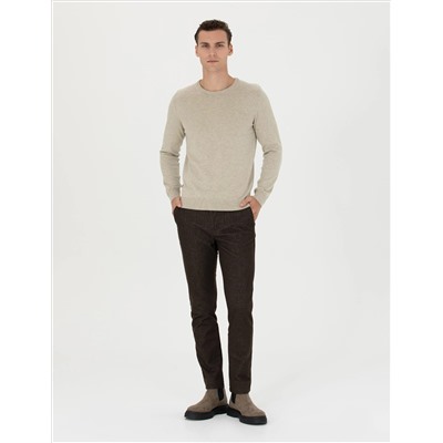 Brown Slim Fit Canvas Bloys