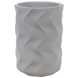 Кашпо Nobilis Marco "Scales grey Cylinder" (файберклэй), D31,5хH45 см
