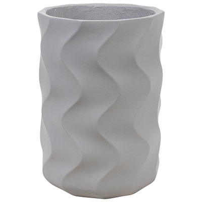 Кашпо Nobilis Marco "Scales grey Cylinder" (файберклэй), D31,5хH45 см