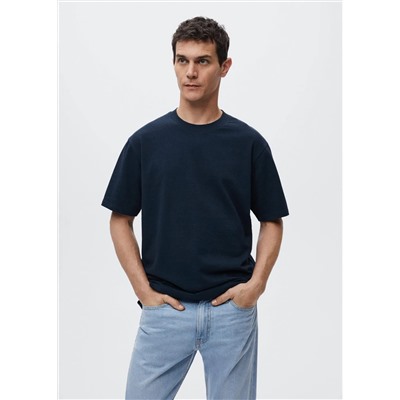 Camiseta algodón seersucker  -  Hombre | MANGO OUTLET España
