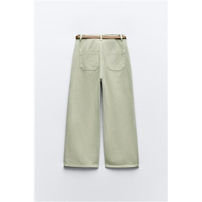 JEANS Z1975 WIDE LEG CROPPED TIRO ALTO CINTURÓN