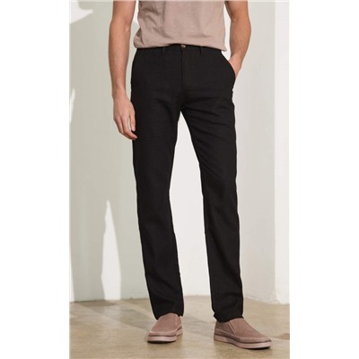 Брюки лен F211-0854 black