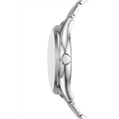 Reloj de cuarzo de acero - Plateado y azul marino