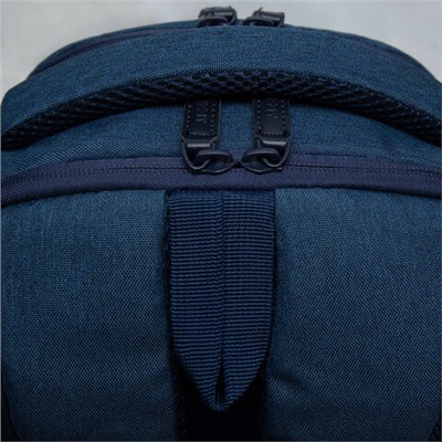 Рюкзак GRIZZLY школьный, укрепленная спинка, 2 отделения, для девочек, BLUE/ORANGE, 43х27,5х16 см, RD-341-2/3