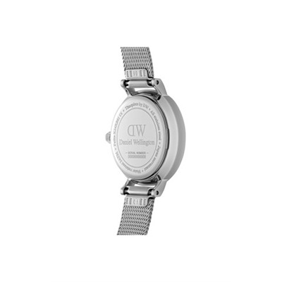 Reloj de cuarzo de acero Pressed Sterling - 24 mm - Plateado y blanco