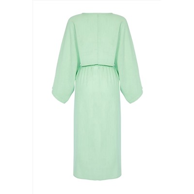 Монетный мятный плетение SLIT Müslin Blouse Beach Skirt Tool TBESS24AU00053