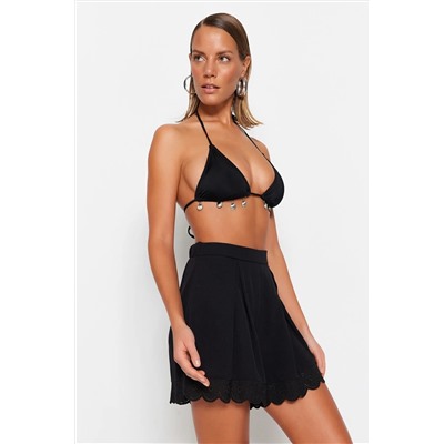 Black Plaving Brode Подробные пляжные шорты и бермудские острова TBESS23SR00039