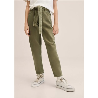 Jeans rectos cinturón -  Niña | MANGO OUTLET España