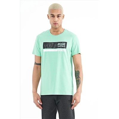 Мужская футболка Luke Water Green с круглым вырезом — 88221 A11ER-88221