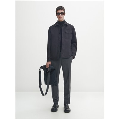 Sobrecamisa con algodón bolsillo pecho