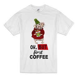 Футболка мужская "Ok, but first coffee"