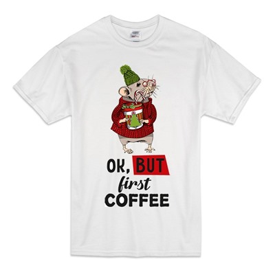 Футболка мужская "Ok, but first coffee"