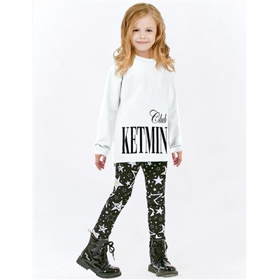 Костюм для девочки KETMIN CLUB цв.Белый/Чёрный