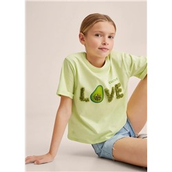 Camiseta algodón textura -  Niña | MANGO OUTLET España