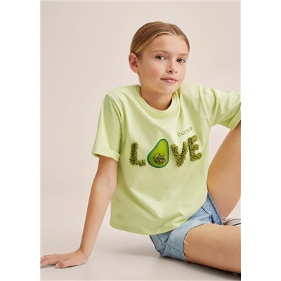 Camiseta algodón textura -  Niña | MANGO OUTLET España