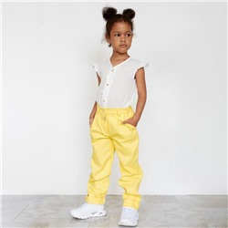 Джинсы для девочки MINAKU: Casual collection KIDS, цвет лимонный, рост 116см