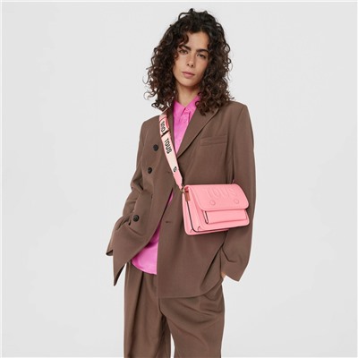 Bolso bandolera La Rue - cuero - rosa