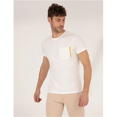 Ekru Slim Fit Pocket Bicycle T -For