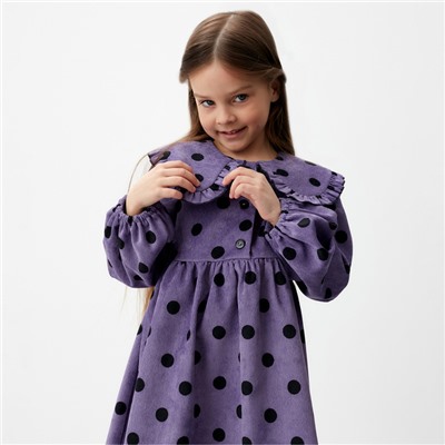 Платье детское вельветовое KAFTAN "Горошек" р.30 (98-104 см)