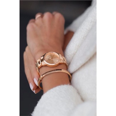 Reloj de acero Iconic Link Unitone - 28 mm - Rosa dorado