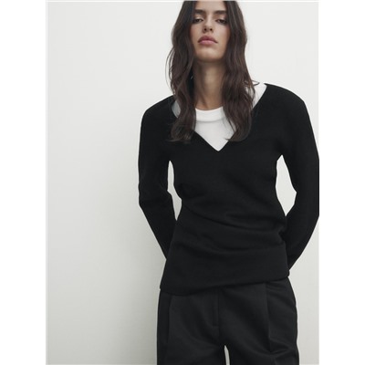 Pantalón negro full length pinzas