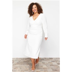Белый V -neck Long Fish Bridal/Styly/Night/Wedding Dress TBBSS24AH00118