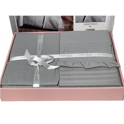 Постельное белье Карвен DELUXE ранфорс евро Sweetness grey (Акция)
