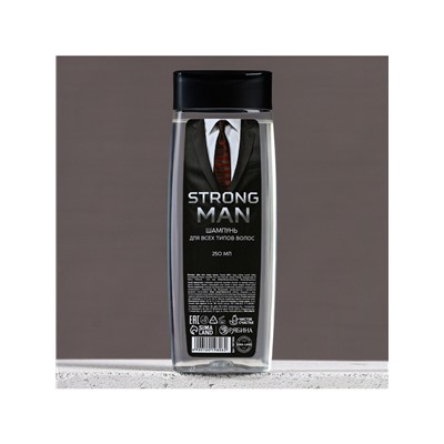 Шампунь для волос STRONG MAN, 200 мл, аромат мужского парфюма, Чистое счастье
