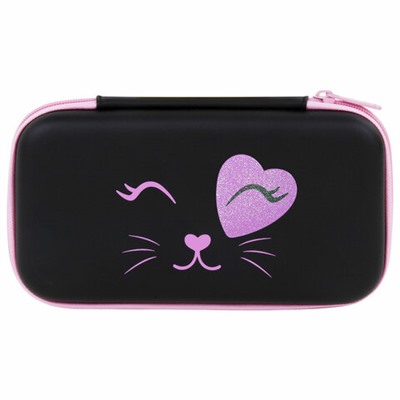 Пенал BRAUBERG SHINY, 1 отделение, 1 откидная планка, EVA, 22х13х4 см, "Smiling cat", 272338