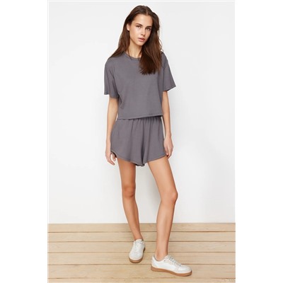 Anthracit Soft Button с футболкой и шортами вязание Up-Up Set Twoss24au00056