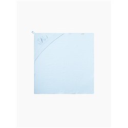 Полотенце - уголок муслиновое Крошка Я, 75×75 см, 100% хлопок, 120 г/м², голубое