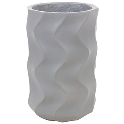 Кашпо Nobilis Marco "Scales grey Cylinder" (файберклэй), D26,5хH40 см