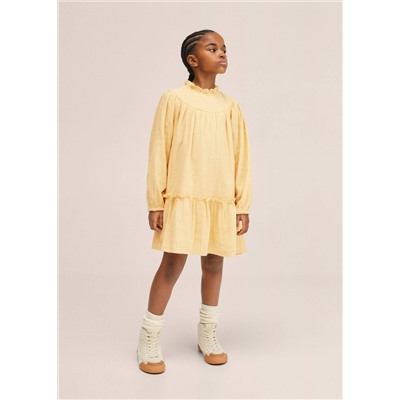 Vestido detalles calados -  Niña | MANGO OUTLET España