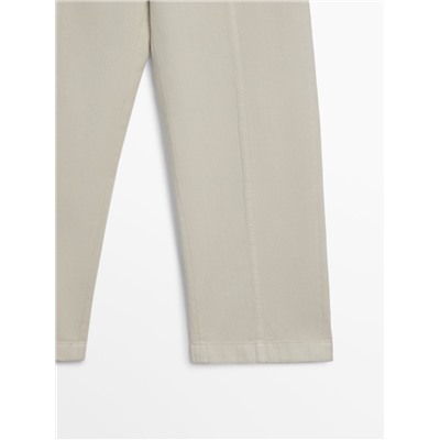 Pantalón fluido sarga con algodón y lyocell
