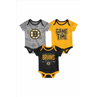 Fanatics NHL Boston Bruins 3 Piece Game Time Bodysuit