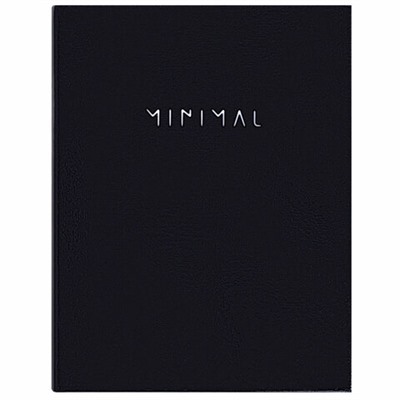 Тетрадь на кольцах А5 175х215 мм, 120 л., твердый картон, клетка, BRAUBERG "Minimal black", 404713