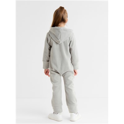 Комбинезон флисовый детский MINAKU: Fleece Soft, цвет серый, рост 122 см