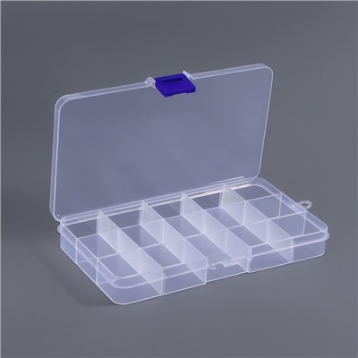 Органайзер для мелочей, 15 съёмных ячеек, с подвесом, 17.5×10×2 см, прозрачный