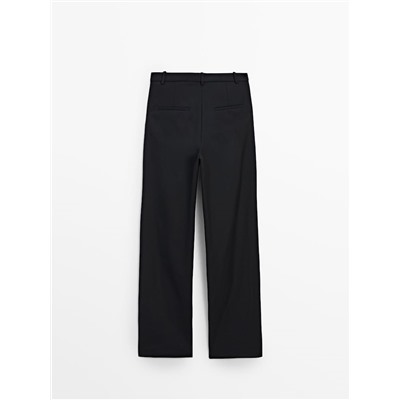 Pantalón ancho negro pinzas