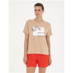 Bej Comfort Fit T -For