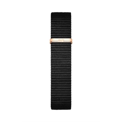 Reloj de cuarzo de poliéster Petite Cornwal - Negro y rosa dorado
