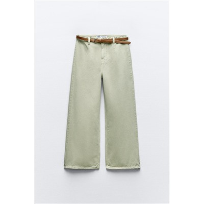 JEANS Z1975 WIDE LEG CROPPED TIRO ALTO CINTURÓN